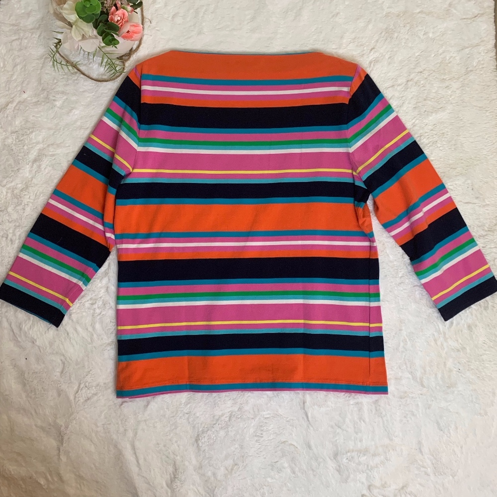 Lauren Ralph Lauren Boatneck 3/4 Sleeves Top